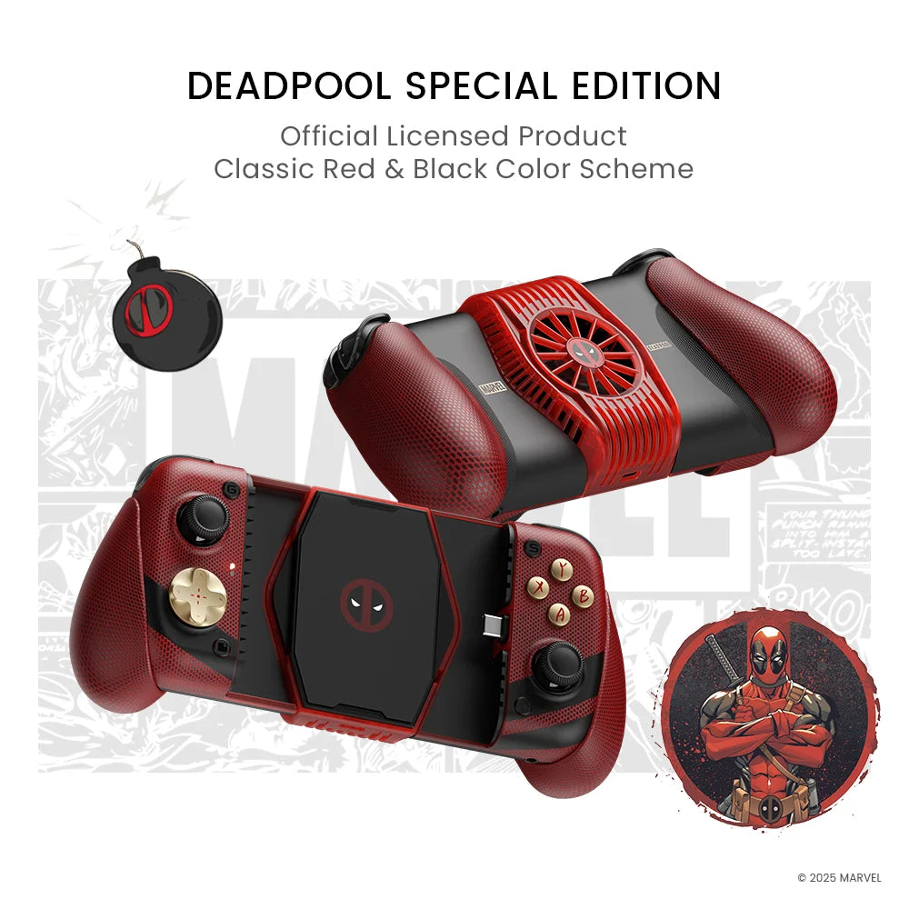 Controlador de juegos móvil GameSir X3 Pro DeadPool Edition para iPhone 15 y Android tipo C Gamepad con palos de efecto Hall
