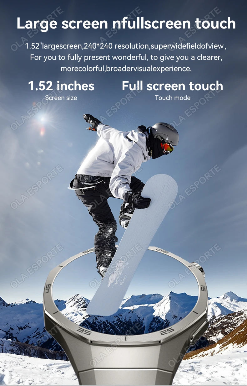 Reloj inteligente GT5 Pro, reloj deportivo GPS para hombres y mujeres, pantalla táctil AMOLED, llamadas telefónicas Bluetooth, reloj inteligente de pulsera resistente al agua para Fitness