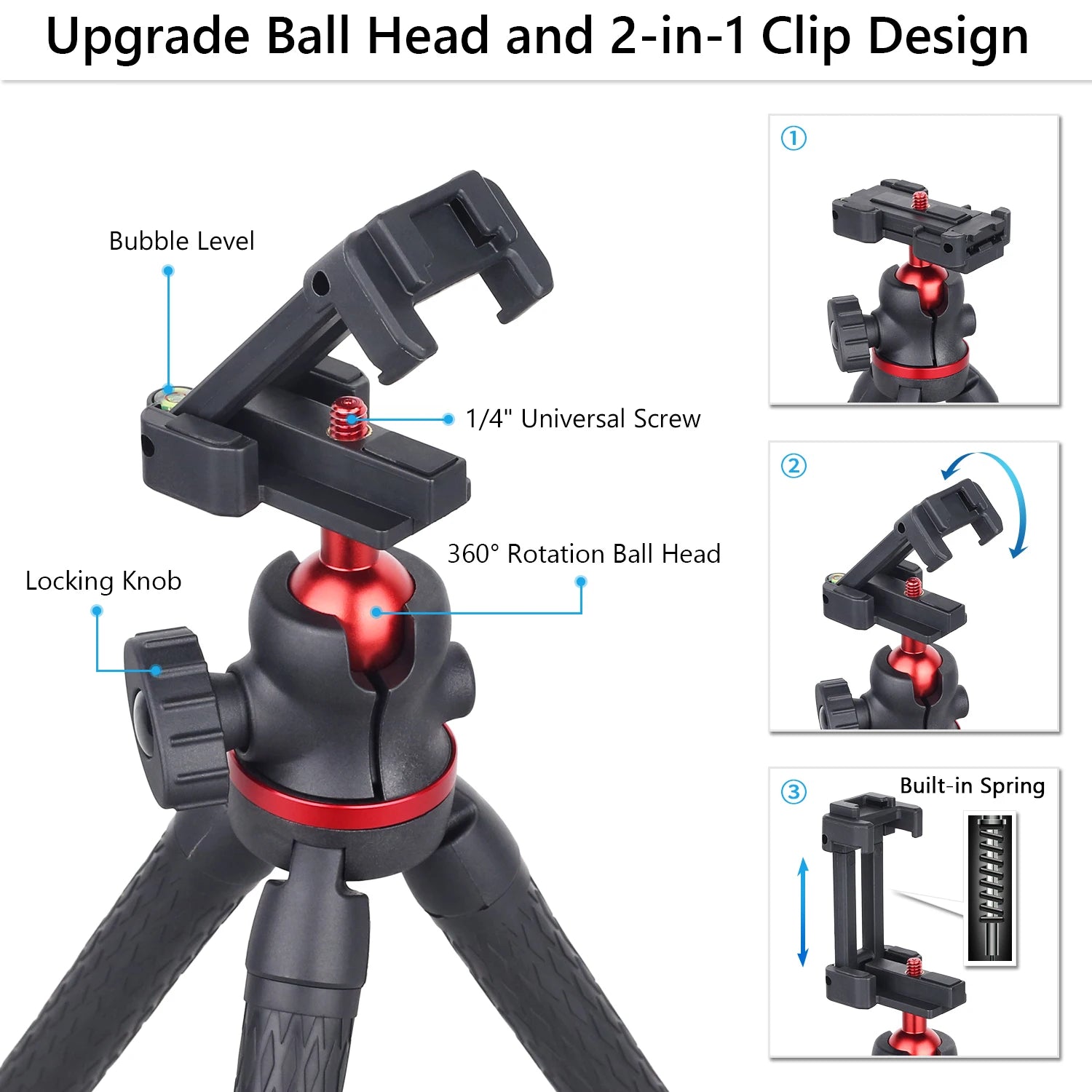 WEYLLAN DT45 Mini trípode de escritorio Control remoto carga máxima 2kg soporte portátil para cámara GoPro iPhone Xiaomi Huawei-MovilExpressShop