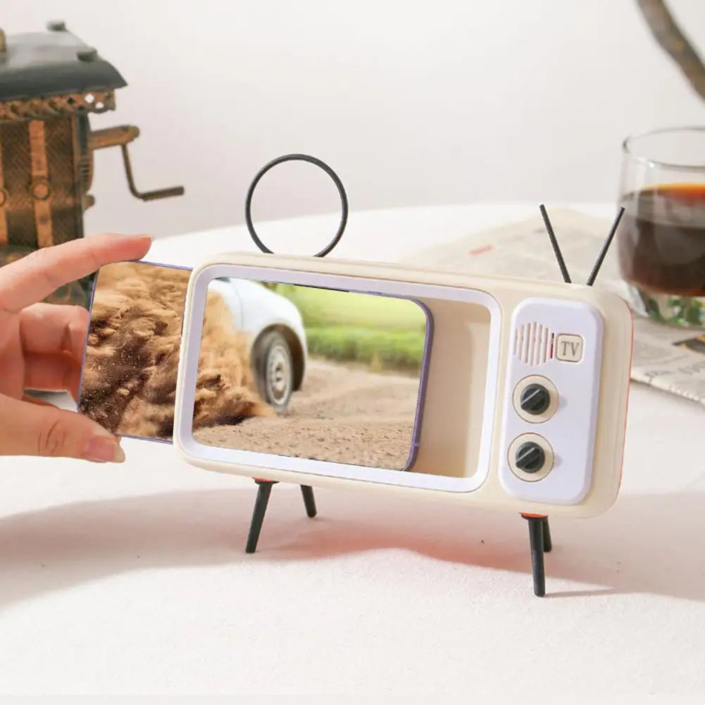 Soporte de teléfono con altavoz, soporte de música, antideslizante, Retro, TV, teléfono Móvil, 6, 4 a 6, 7, Smartphone-MovilExpressShop