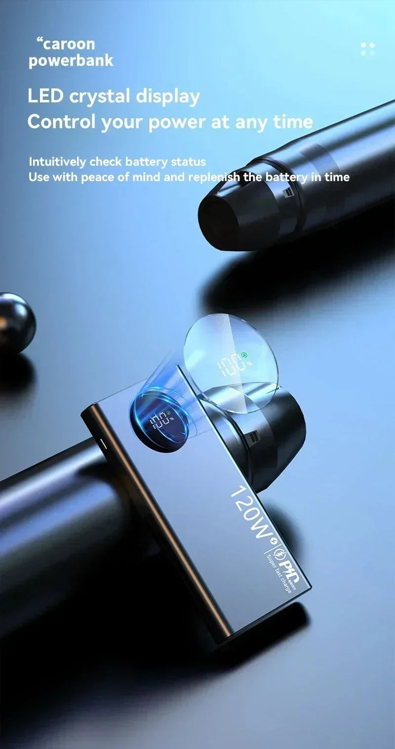 ONEPLUS 120W 200000mAh banco de energía de alta capacidad carga súper rápida cargador de batería portátil para iPhone Samsung Huawei-MovilExpressShop
