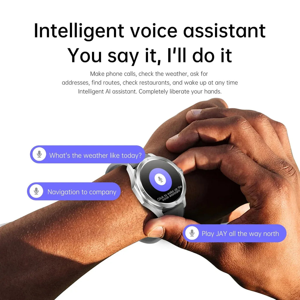 Nuevo para Xiaomi S4 Ultra deportes al aire libre reloj inteligente hombres 1,53 pulgadas AMOLED NFC GPS brújula ritmo cardíaco impermeable BT llamada Smartwatch